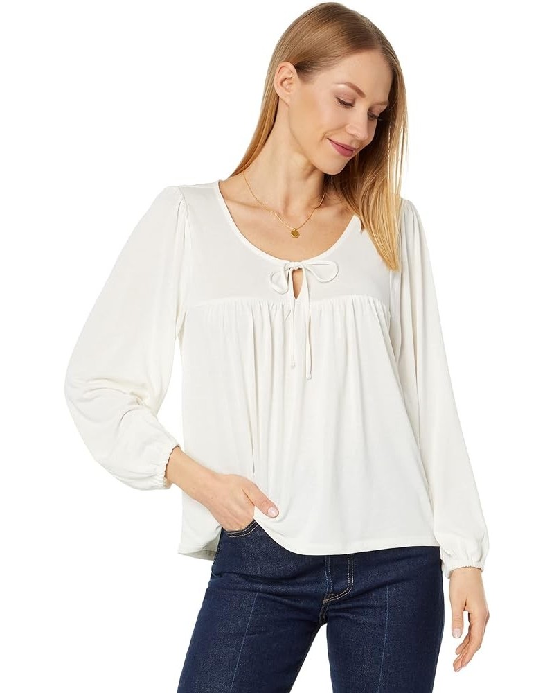 Women's Sandwash Tie Front Top Ethereal White $18.73 Accessories